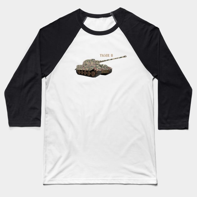 Tiger II German WW2 Battle Tank Baseball T-Shirt by NorseTech